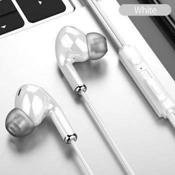 Auriculares con cable estéreo 3,5mm con micrófono y graves para deportes y videojuegos