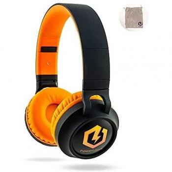 PowerLocus Auriculares Bluetooth de Diadema para niños, Cascos Bluetooth Inalámbricos, Auditiva Límite de 85DB, Sonido Estéreo, con Micrófono, Micro SD, Plegable, Estuche Cascos para Movil, Tablet,PC
