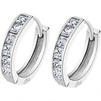 Pendientes Lotus Silver LP3396-4/1 Hoops de Plata con Circonita para Mujer
