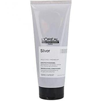 L’Oréal Professionnel | Acondicionador Neutralizador y abrillantador para cabellos grises, blancos o rubios claros, Silver, SERIE EXPERT, 200mL