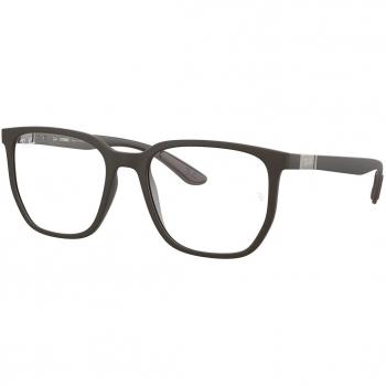 Ray-Ban RX7235 8063 Gafas Recetadas para Hombre Marrones, Armazones para Hombre Marrones, 55 Lentes Recetadas Para Hombre Marrónnes