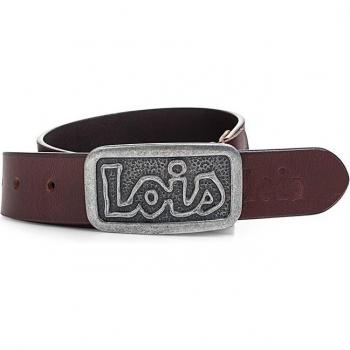 Cinturón de hombre de piel en color marrón - Marca Lois