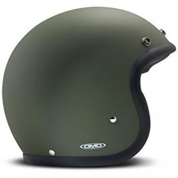 DMD Casco Moto Vintage, color verde, talla M