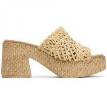 Porronet Sandalia Tacón Textil Natural Judith