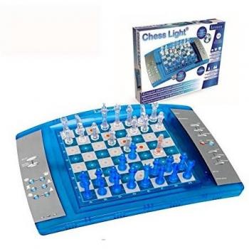 LEXIBOOK Ajedrez electrónico y luminoso con teclado sensitivo, juego de mesa, multiples niveles para principiantes y avanzados