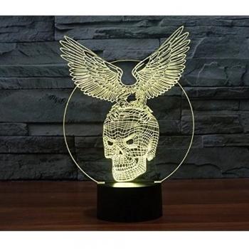 3D beleuchtet buntes Eagle, Touch-LED-Gradient-Illusionslichter, kreative Geschenkgeschenklampe, Nachtlicht, dekorative Lichter