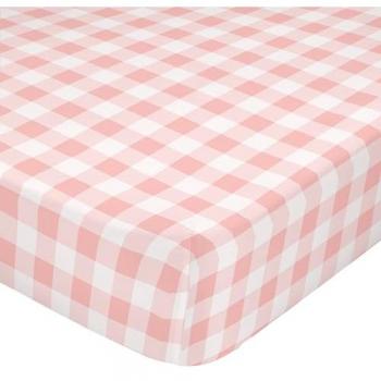 Bajera Infantil Vichy Rosa 100% Algodón 150 TC - Cama 90 (90x200 cm) Fabricada en España