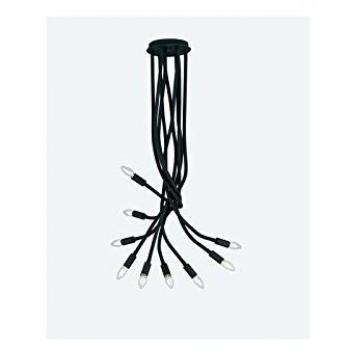 Plafón Lover 9 Bombillas Metal y Silicona Negro ECO Light