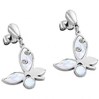 LOTUS Style JLS1745-4-1 - Pendientes para mujer, colección Rainbow de acero inoxidable, color plateado
