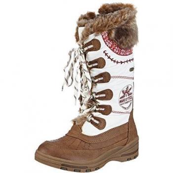 Marco Tozzi Cool Club 46200 - botas de nieve de textil y sintético niña, color blanco, talla 31 EU