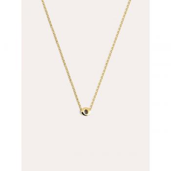 Collar Singularu Personalizado Single Letter Plata Baño Oro - Letra O