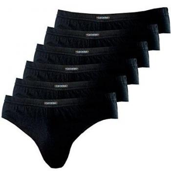 Slip Deportivo Ceceba 3er Pack para Hombre, Color Negro, Talla 4XL, 100% Algodón