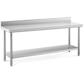 Mesa de acero inoxidable ECO 200 x 60 cm 160 kg antisalpique Royal Catering
