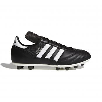 Botas de fútbol Adidas Copa Mundial Black, características: diseño clásico, parte superior de cuero de canguro, suela de goma para césped artificial, ajuste cómodo y soporte óptimo del tobillo, talla 38 2/3