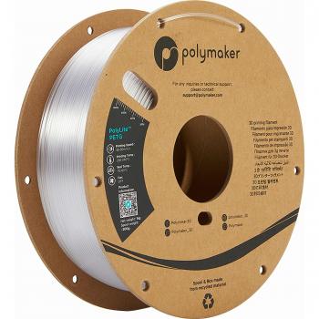 Filamento 3D Polymaker PolyLite PETG Transparente, 1,75 mm (1.000 g)