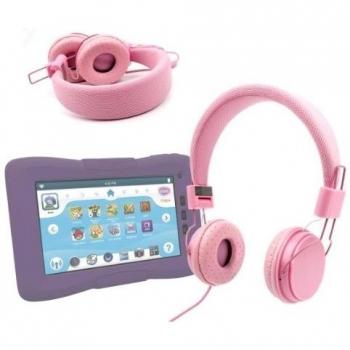 DURAGADGET Auriculares Infantiles Color Rosa para Tablet Clan 2 / Clan XL TVE Cefatronic - Acolchados Y Ajustables Peques!- Disponible En Color Azul