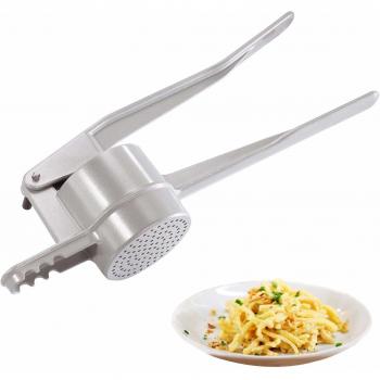 Westmark Prensa para pasta / patatas, Con agujeros redondos, Aluminio fundido a presión, Longitud: 41 cm, Spätzlepress, Plateado, 61102260
