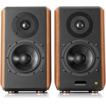 Edifier S1000MKII Audiophile Active Bookshelf Speakers - Black/Walnut