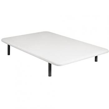 Base Tapizada Blanca Royal Sleep Reforzada Tejido 3D Transpirable con 4 Patas, Montaje Incluido, 3 Años de Garantía, 105x182