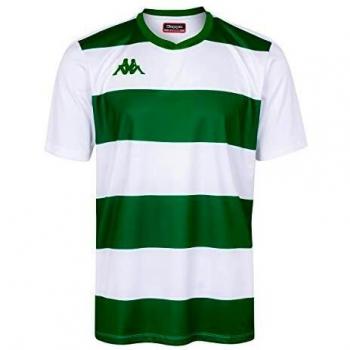 Kappa Casernhor SS Camiseta fútbol, Hombre, Blanco/Verde, 3XL