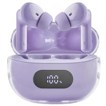 Intenso Buds Plus T313AE - Auriculares In-Ear True Wireless Stereo (TWS) con Cancelación Activa de Ruido, Bluetooth, USB tipo-C y hasta 25 horas de reproducción, Color Violeta