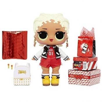 L.O.L. Surprise!-LOL Surprise Big Baby MC Swag Muñeca Grande de 27,9 cm-con Ropa, Zapatos, Accesorios y más-Caja Reutilizable-Pendientes USA y Comparte-Coleccionable-Edad: 4+ años, Color