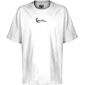 Camiseta Karl Kani Small Signature Blanca con Bordado de Marca Talla L