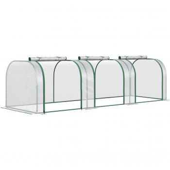 Outsunny Mini Invernadero 295x100x80 cm para Jardín Terraza Cultivo de Plantas Semilla