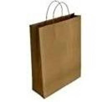 BOLSA de PAPEL ANDINA KRAFT VERJURADO 32x40x14 cm RECICLADO/NATURAL PAQUETE de 50