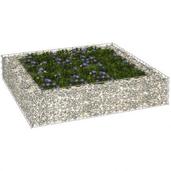 Galvanized Steel Gabion Raised Bed 100x100x20 cm