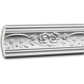Cornisa Decorativa de Estuco Neorrenacentista Blanca 2 m - PROFHOME DECOR 150205