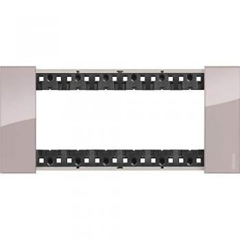 Placa Bticino Living Now 6 Módulos Color Aura KA4806DM