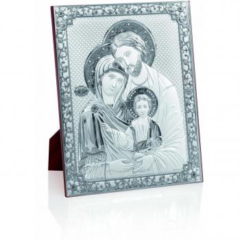 New Daniel Ortodossi - Imagen sagrada, con chapa en bilamina de plata, alma de madera, 19,5 x 24,5 cm