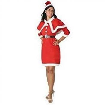 Disfraz de Mamá Noel para Adultos en Fieltro Rojo XL