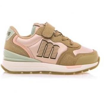 Zapatillas Deportivas Mustang Kids 48983V Taupe - Piso Grueso, Cierre con Cordones, Casual, Moda Infantil