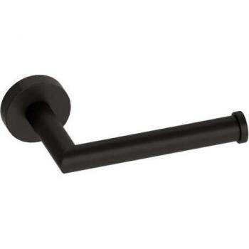 Portarrollo sin tapa con tornillos Rimini - Negro