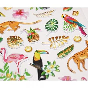 Pegatinas Tweeny Foamy Animales Selva Multicolor Global Gift