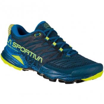 La Sportiva Akasha II Men's Trail Running Shoes - Storm Blue/Lime Punch, Size 42 (EUR)