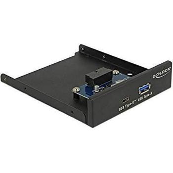 Panel Frontal USB 3.1 Gen 1 3.5 con 1 x USB Tipo-C y 1 x USB Tipo-A Delock