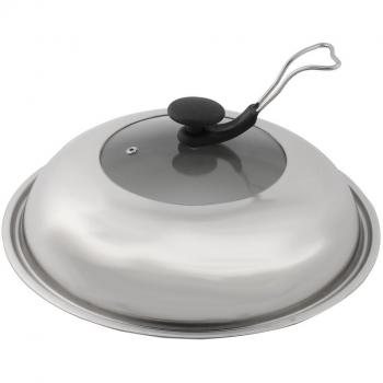 sourcingmap Acero Inoxidable Utensilios de Cocina Cocina Maceta Sartén sartén Tapa Cubierta 34cm Dia