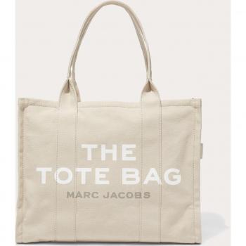 MARC JACOBS Women's The Large Beige Canvas Tote Bag - Size: One, Color: Beige, Material: Canvas