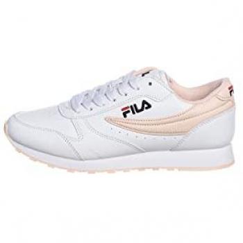 Fila Orbit Women's Sporty Lace-Up Sneakers in White with Contrast Details
