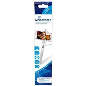 MediaRange Universal SelfieStick para Smartphones com cable blancogris