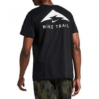 NIKE M Nk Run Dcft Trail Logo tee Camiseta, Hombre, Black