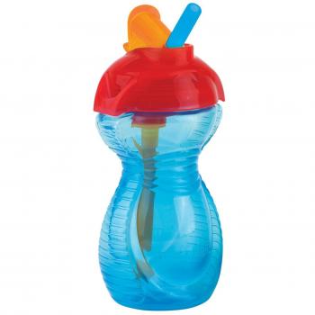 Munchkin Click Lock - Taza con pajita abatible, 96ml, color azul