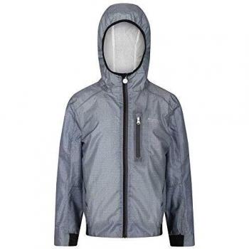Regatta Hydroid-Chaqueta Impermeable con Capucha Y Elementos Reflectantes Jackets Waterproof Shell, Unisex niños, Magnet, 15-16