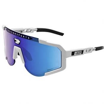 Gafas Deportivas Scicon Aeroscope Blanco con Lente Multiespejada Azul