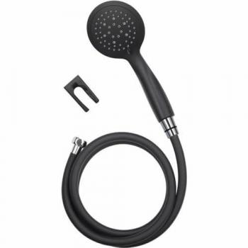 Alcachofa de ducha Rousseau Combiflex Hebe Negro Mate con Manguera de 150 cm y 5 Posiciones (Jets: Lluvia, Masaje, Brumización)