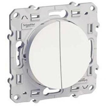 Schneider Electric S520211 Odace, Doble Interruptor 10A