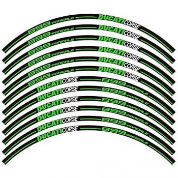 Kit de Pegatinas Compatibles con Llantas de Moto Ducati Corse 899 Panigale Mod.2